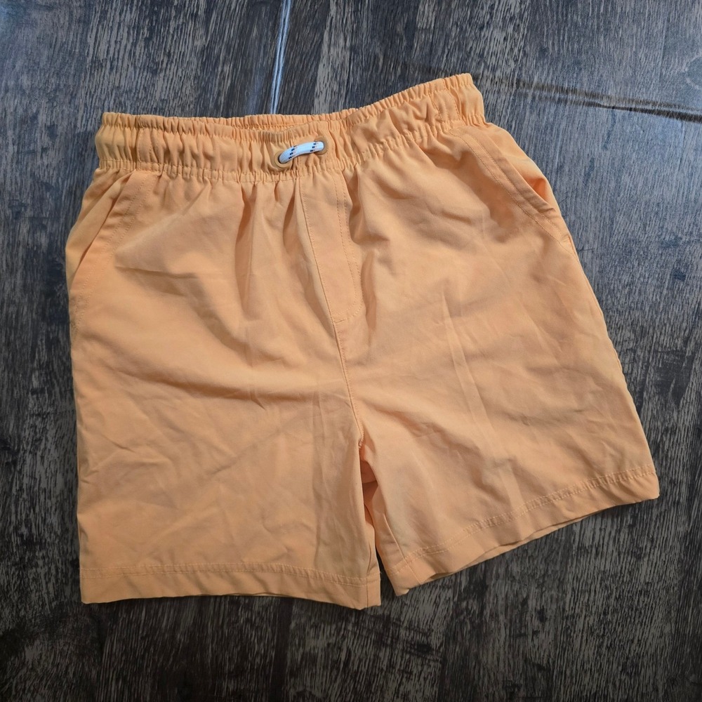 TOMMY BAHAMA Swim Trunks Boys‎ Size M 7/8 Orange Elastic Waist Mesh Lined Shorts